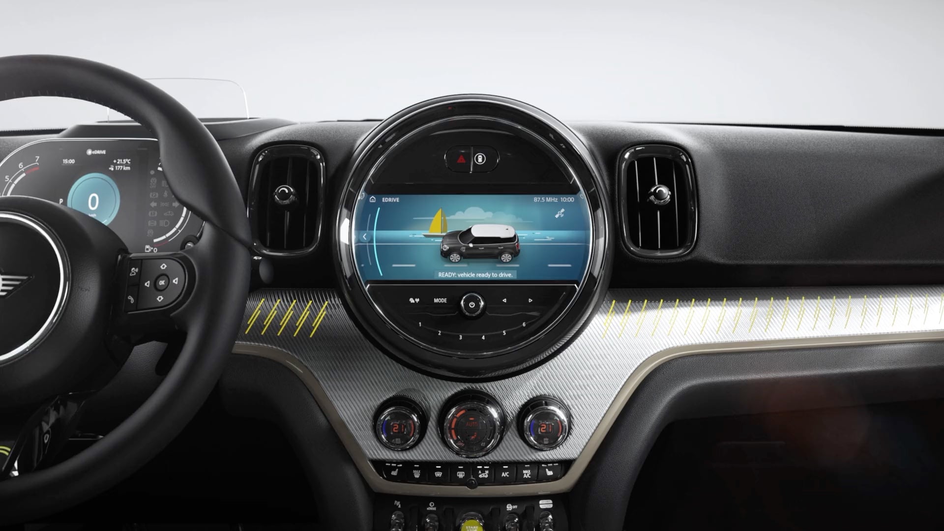 MINI Cooper SE Countryman ALL4 – spreda – sivo crni