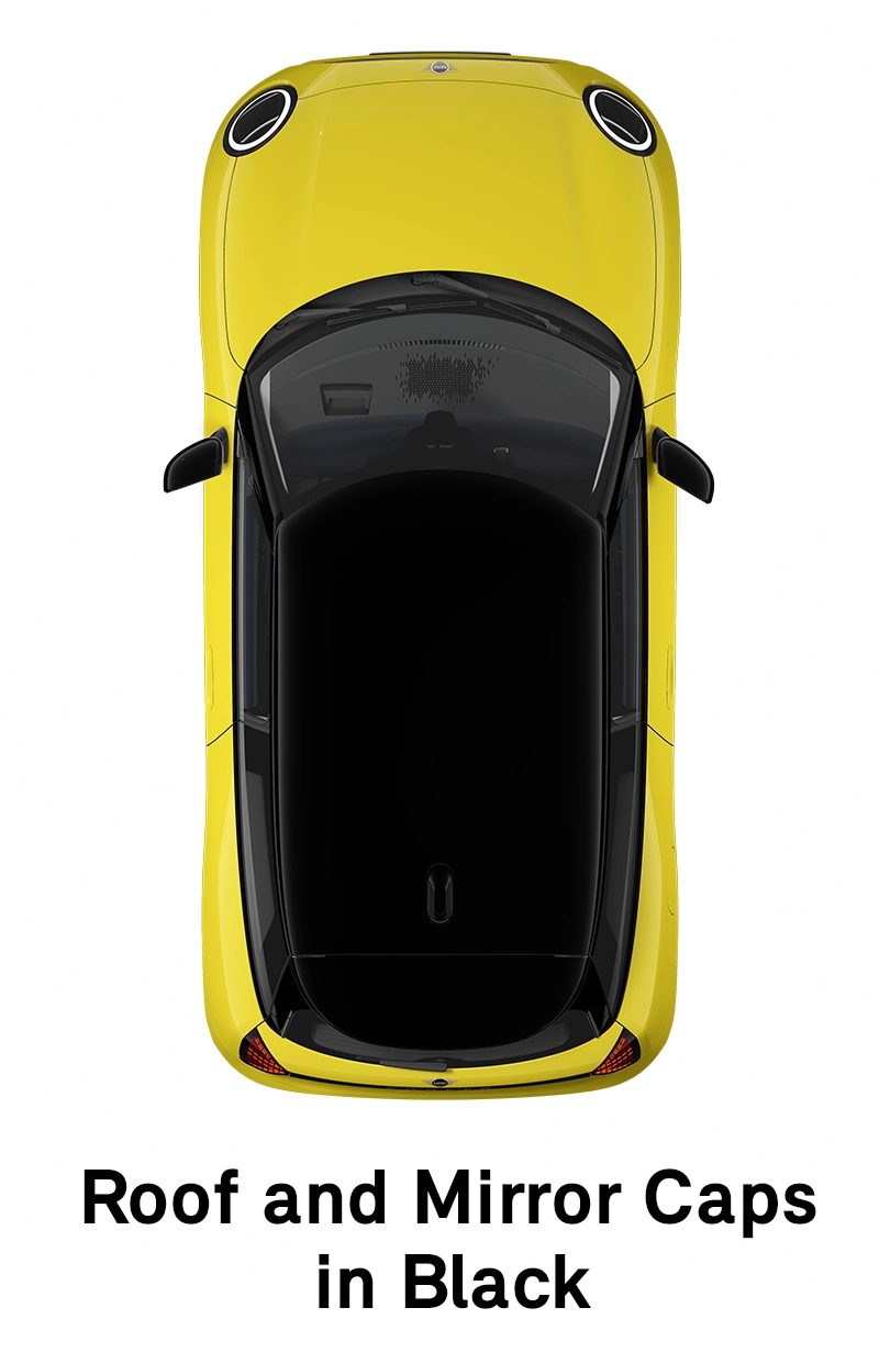 MINI krov: Crni krov i poklopci retrovizora