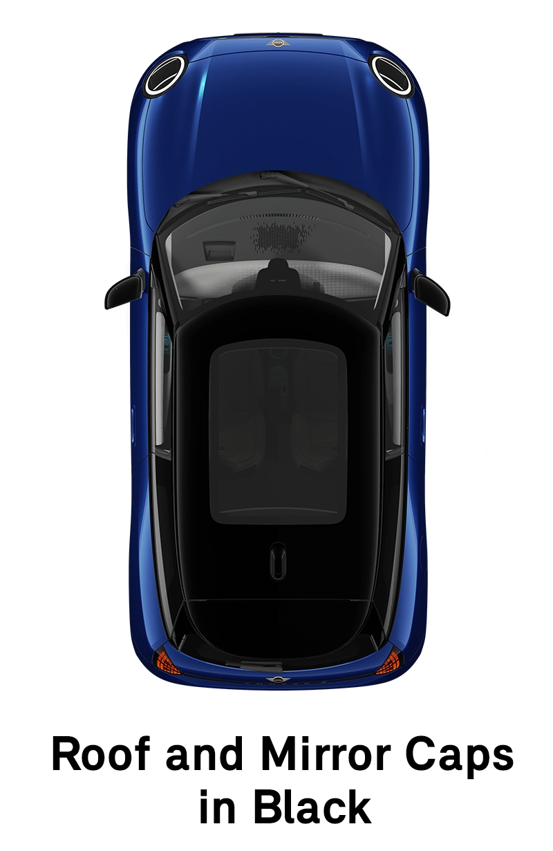 MINI krov: Crni krov i poklopci retrovizora