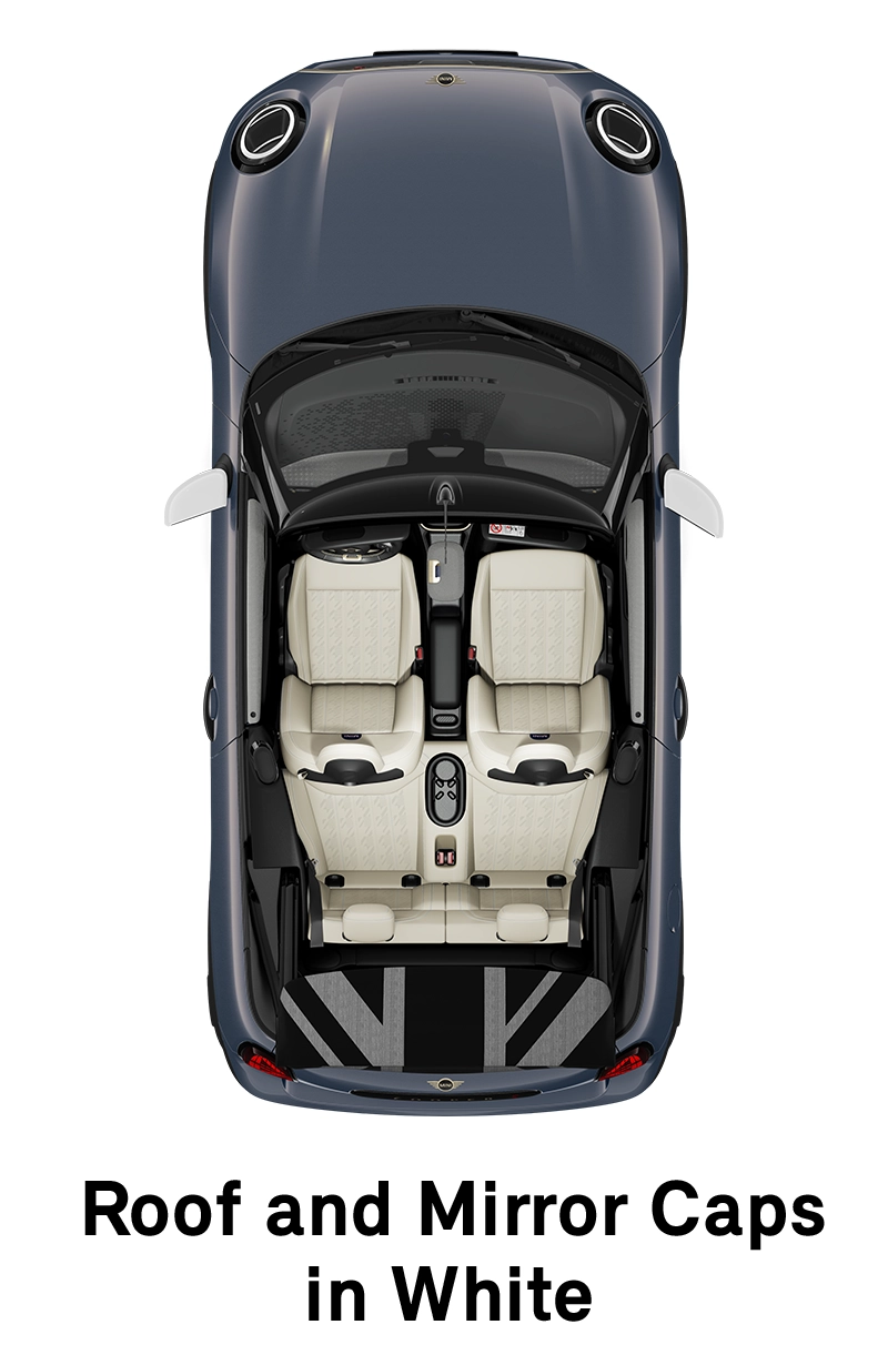 MINI krov: Beli krov i poklopci retrovizora