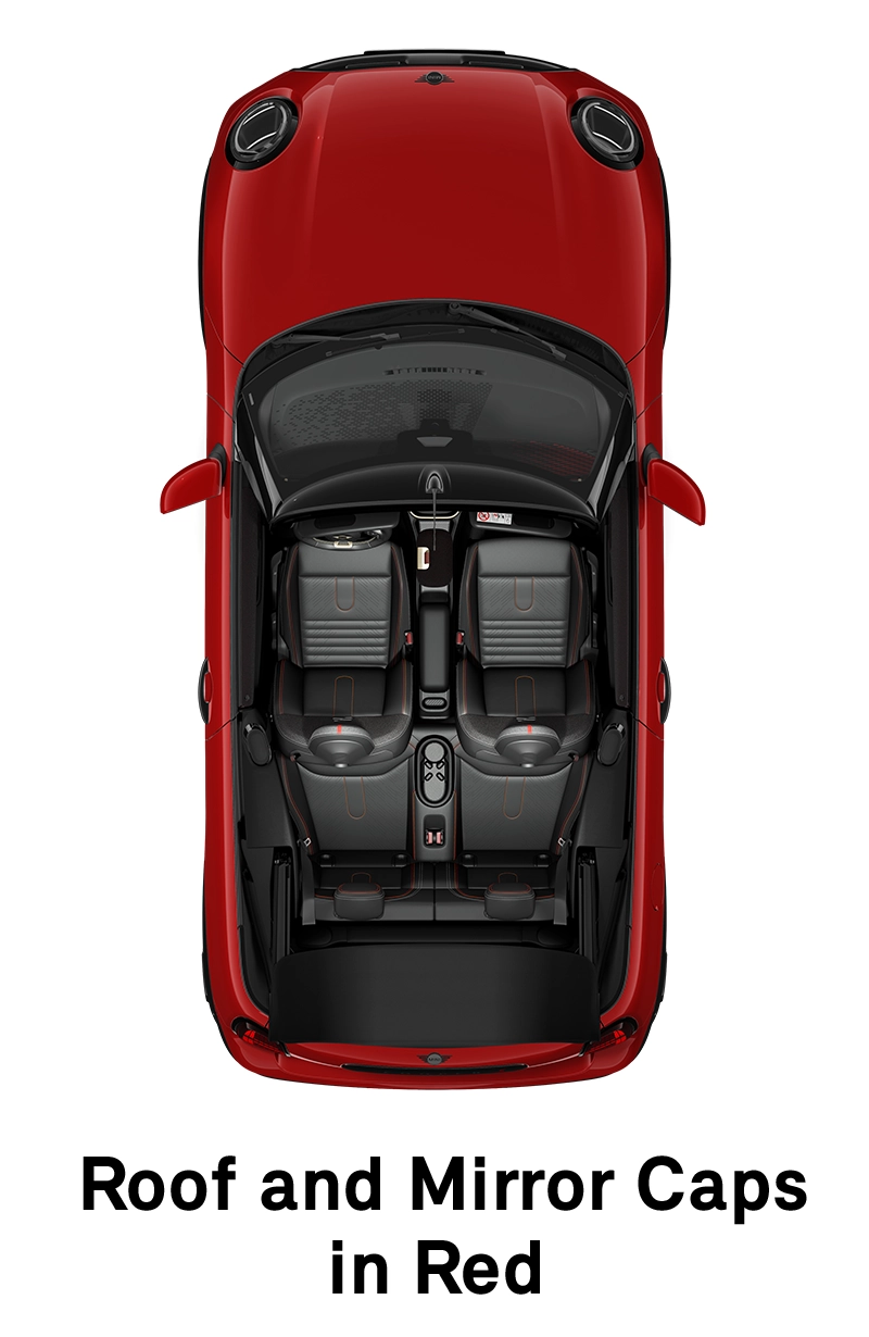 MINI krov: Crveni krov i poklopci retrovizora