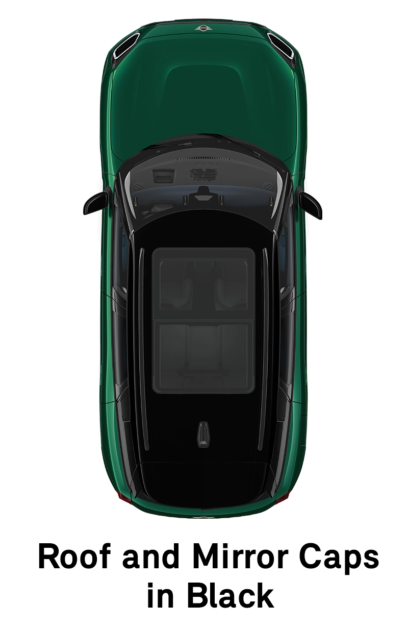 MINI krov: Crni krov i poklopci retrovizora
