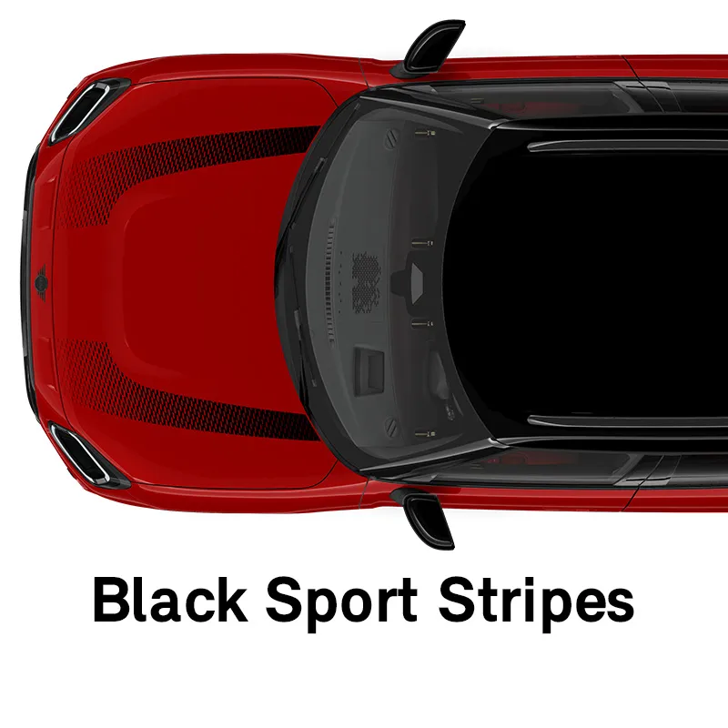 MINI pruge poklopca motora: Crne sportske pruge
