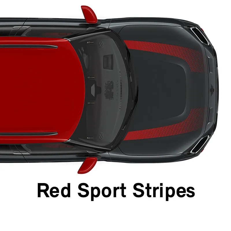 MINI pruge poklopca motora: Crvene sportske pruge