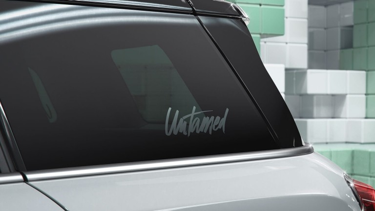 MINI Countryman Untamed edicija – grafika prozora – rukom pisani logotip