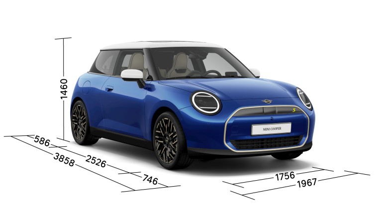 MINI All-Electirc – tri četvrtine – dimenzije