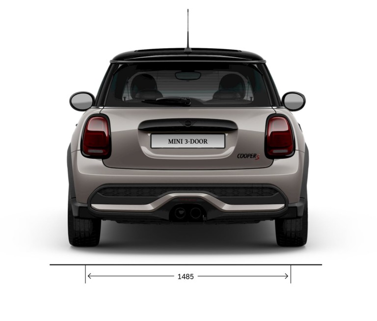MINI Hatch 3 vrata– izgled pozadi – dimenzije