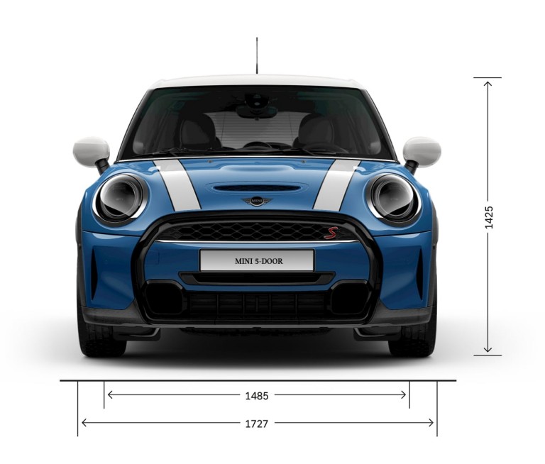 MINI Hatch 5-vrta – prednja strana – dimenzije